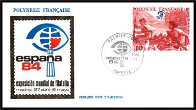 1984 -1984 - Polyn�sie PA n� 182 - Espana\'84 Exposition philat�lique internationale