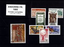 1985 - Andorre français timbres n° 337-344 - Année Complète