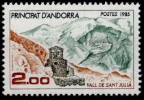 1985 - Andorre fran&ccedil;ais timbres n&deg; 337-344 - Ann&eacute;e Compl&egrave;te