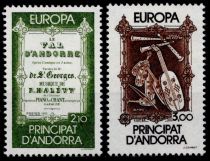 1985 - Andorre fran&ccedil;ais timbres n&deg; 337-344 - Ann&eacute;e Compl&egrave;te