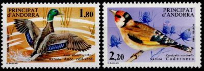 1985 - Andorre Fran�ais Timbres n� 342/343 - Protection de la nature