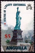 1985 - Anguilla Timbre n&deg; 622a - Centenaire de l\'&eacute;rection de la Statue de la Libert&eacute;, &agrave; New York