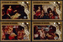 1985 - Burundi Timbres n&deg; 908/911 - No&euml;l - Tableaux La Vierge et l\'Enfant