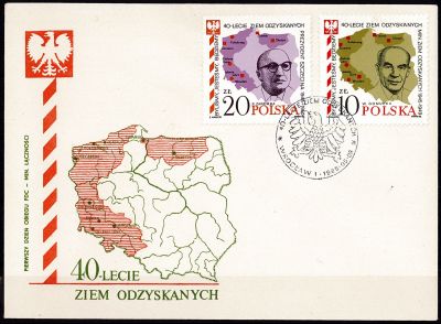 1985 - Pologne FDC 2782/2784 - 40e anniversaire du retour � la m�re-patrie des territoires occup�s du nord et de l\'ouest