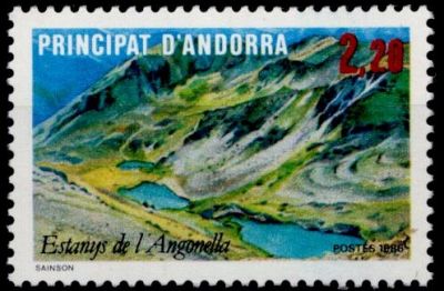 1986 - Andorre Fran�ais Timbre n� 351 - Tourisme - Le Lac d\'Angonella
