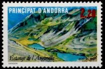 1986 - Andorre Fran&ccedil;ais Timbre n&deg; 351 - Tourisme - Le Lac d\'Angonella
