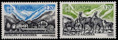 1986 - Andorre Fran�ais Timbres n� 348/349 - Protection de la nature