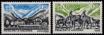 1986 - Andorre Fran&ccedil;ais Timbres n&deg; 348/349 - Protection de la nature