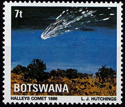 1986 - Botswana 528/531 - Passage de la com�te de Halley