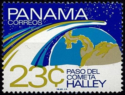 1986 - Panama 992/993 - Passage de la com�te de Halley