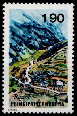 1987 - Andorre Fran�ais Timbre n� 360 - Le village de Ransol
