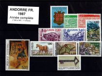 1987 - Andorre français timbres n° 355-365 - Année Complète