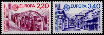 1987 - Andorre Fran�ais Timbres n� 358/359 - Europa