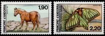 1987 - Andorre Fran&ccedil;ais Timbres n&deg; 361/362 - Protection de la nature