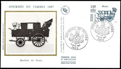 1987 - France Enveloppe 1er jour n� 2469 - Journ�e du Timbre - Berline