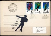1987 - Hongrie Enveloppes 1er jour n° 3135/3140 - Jeux Olympiques d\'hiver - 1988 Calgary