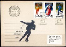 1987 - Hongrie Enveloppes 1er jour n° 3135/3140 - Jeux Olympiques d\'hiver - 1988 Calgary