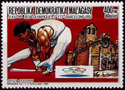 1987 - Madagascar PA196/PA197 - JO �t� Barcelone 1992