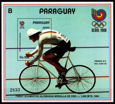 1987 - Paraguay Bloc n� 388 - Jeux Olympique d\'�t� - 1988 S�oul