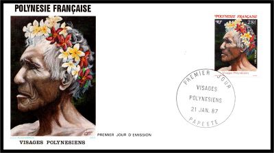 1987 - Polyn�sie Fran�aise FDC n� 272/274 - Visages polyn�siens (3)
