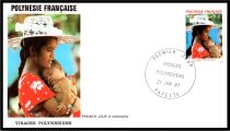 1987 - Polyn&eacute;sie Fran&ccedil;aise FDC n&deg; 272/274 - Visages polyn&eacute;siens (3)