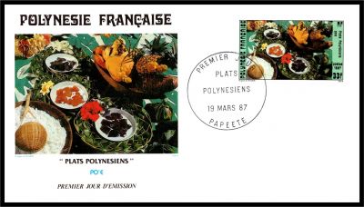 1987 - Polyn�sie Fran�aise FDC n� 278/279 - Plants polyn�siens (2)
