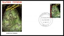1987 - Polyn&eacute;sie Fran&ccedil;aise FDC n&deg; 280/281 - P&eacute;troglyphes polyn&eacute;siens