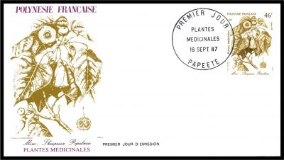 1987 - Polyn�sie Fran�aise FDC n� 285/287 - Flore - Plantes m�dicinales