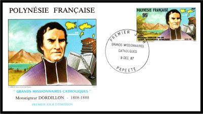 1987 - Polyn�sie Fran�aise FDC n� 292/294 - Grands missionnaires catholiques