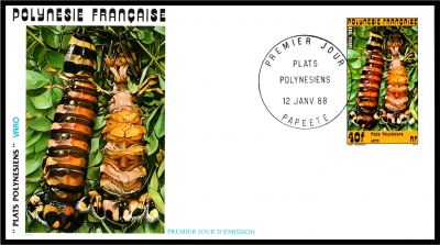 1987 - Polyn�sie Fran�aise FDC n� 295/296 - Plats polyn�siens (3)