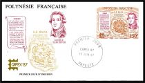 1987 - Polyn&eacute;sie Fran&ccedil;aise FDC n&deg; PA197 - \ Capex\'87\  Exposition philat&eacute;lique internationale &agrave; Toronto (Canada)