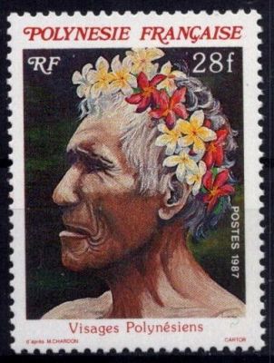 1987 - Timbres Polyn�sie 272/274 - Visages polyn�siens (3)