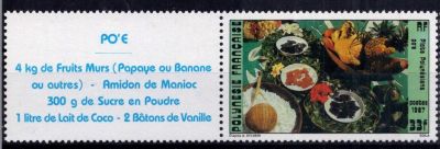 1987 - Timbres Polyn�sie 278/279 - Plats polyn�siens (2)