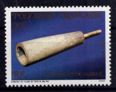 1987 - Timbres Polyn�sie 282/284 - Instruments de musique polyn�siens