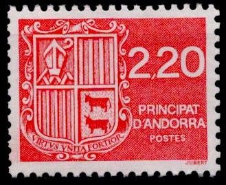 1988 - Andorre Fran�ais Timbre n� 366 - Type blason d\'Andorre