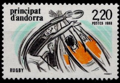 1988 - Andorre Fran�ais Timbre n� 368 - Rugby