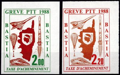 1988 - France n� 49/50 - Gr�ve - Bastia (2 valeurs)