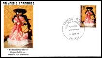 1988 - Polyn&eacute;sie Fran&ccedil;aise 3 FDC n&deg; 307/309 - Folklore polyn&eacute;sien - Poup&eacute;es tahitiennes