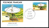 1988 - Polyn&eacute;sie Fran&ccedil;aise FDC n&deg; 306 - R&eacute;seau \ Polysat\ 