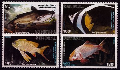 1988 - S�n�gal n� 745/748 - Faune - Poissons