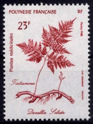 1988 - Timbres Polyn�sie 315/317 - Plantes m�dicinales
