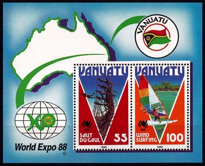 1988 - Vanuatu BF n� 10 - Sports - Planche � voile