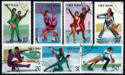 1988 - Vietnam n� 883/889 - Sports - Patinage artistique