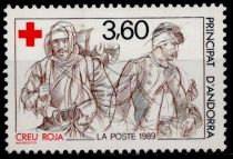 1989 - Andorre Fran&ccedil;ais Timbre n&deg; 380 - La Croix-Rouge