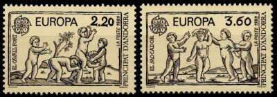 1989 - Andorre Fran�ais Timbres n� 378/379 - Europa