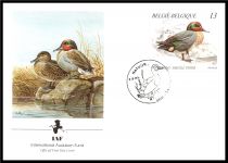 1989 - Belgique 4 FDC n&deg; 2332/2335 - Canards sauvages