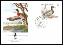 1989 - Belgique 4 FDC n&deg; 2332/2335 - Canards sauvages