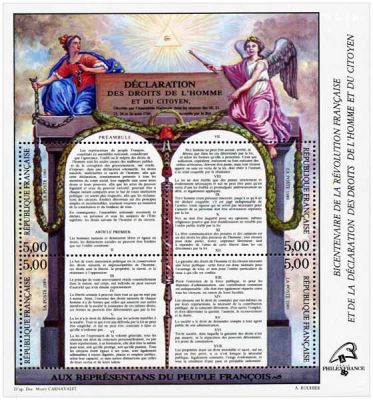 1989 - France BF_11 Bicentenaire de la R�volution et de la D�claration des Droits de l\'Homme et du Citoyen