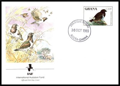 1989 - Ghana 4 FDC n� 1022-1023-1024-1056  - Oiseaux 