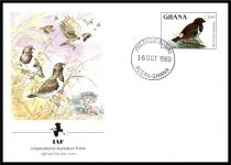 1989 - Ghana 4 FDC n&deg; 1022-1023-1024-1056  - Oiseaux 